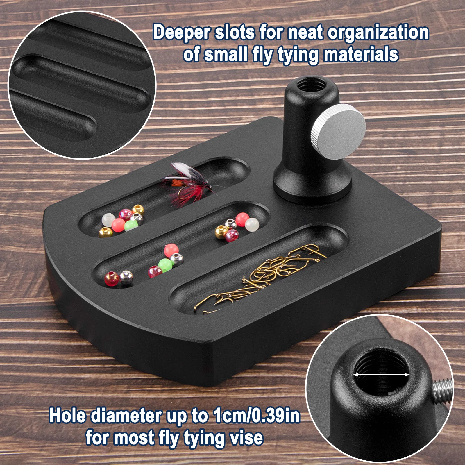 

Fly Tying Vise Pedestal Base for Most Traveling Vise Fishing Materials Accessories Organizer Holder Tool Full Aluminum Alloy