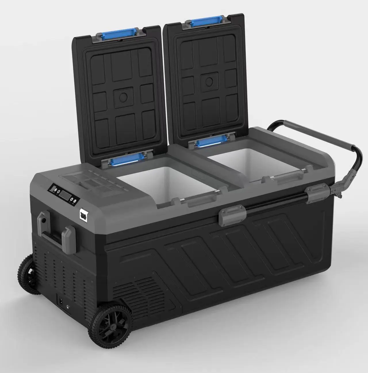 12V 100-240V Compressor Car Fridge Freezer with Wheel and Trolley Cooler Box Suitable for Cars Camping Travel Car Freezer