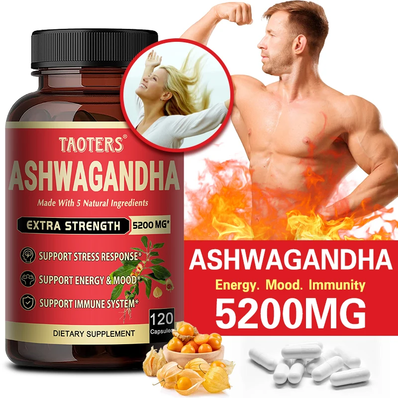 

Ashwagandha Capsules - Highly Concentrated - 5 in 1 Ashwagandha, Turmeric, Rhodiola Rosea, Ginger, Black Pepper - Mood, Strength