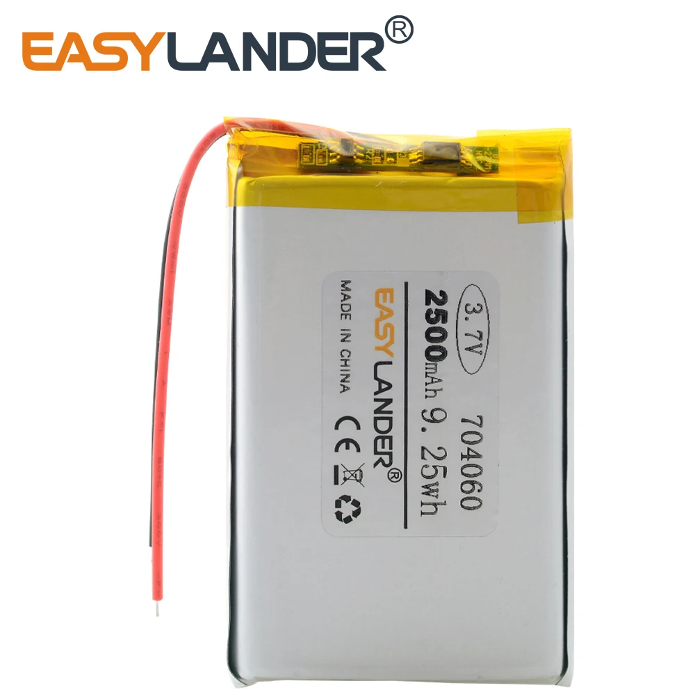 3,7 В 2500 мАч 704060   Батареи Литий-ионная полимерная аккумуляторная батарея для планшетных ПК Power Bank GPS Mp3 Mp4