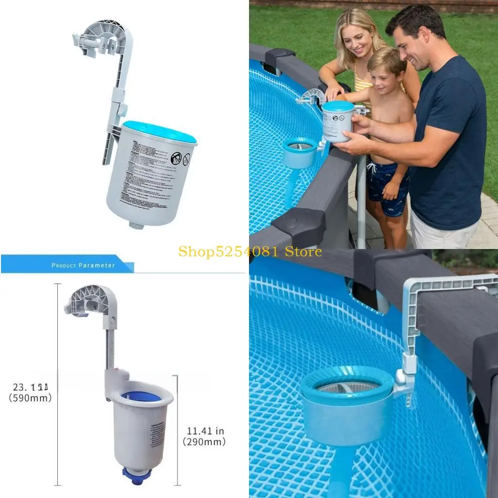 AXYC Skimmer Piscina plástico Resistente Montado en Pared para Piscinas elevadas Cesta Desmontable para Limpieza