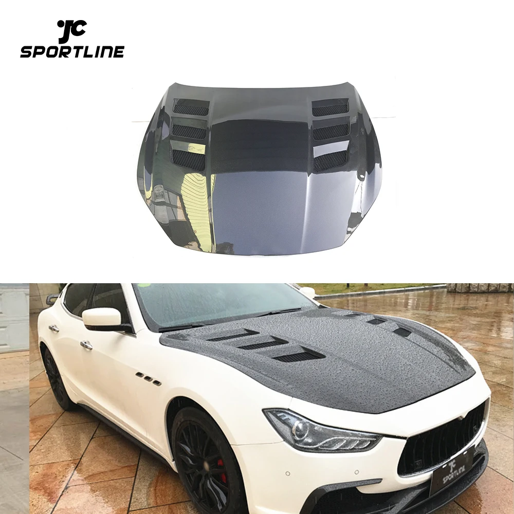 Auto Carbon Fiber Engine Hood for Maserati Ghibli S Q4 Sedan 4-Door 2014-2020