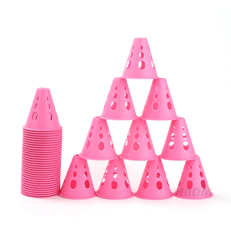 1/10/20Pcs Hollow Windproof Roller Skating Pile Skate Marking Training Road Cone Skating Post Soccer Football Rugby Sports