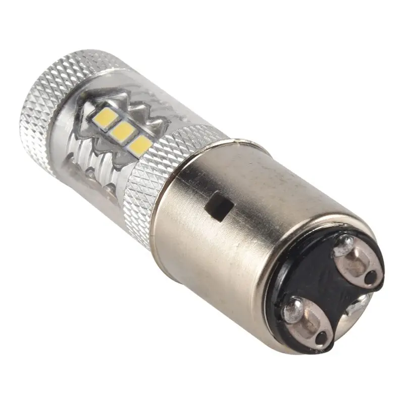 A54K-80W BA20D H6 White 16 LED Motorcycle Motorbike/Moped/ATV Headlight Bulb