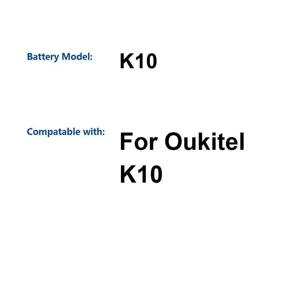 

Для Oukitel K10 Аккумулятор мобильного телефона Легкая быстрая зарядка 11000 мАч