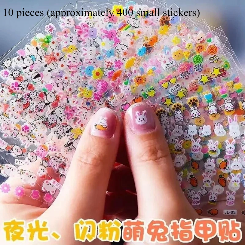 Glow in The Dark Stickers - Princess Nail & Scrapbook Decor, Cute Cartoon DIY for Computer Phone Case、 DIY waterproof stickers