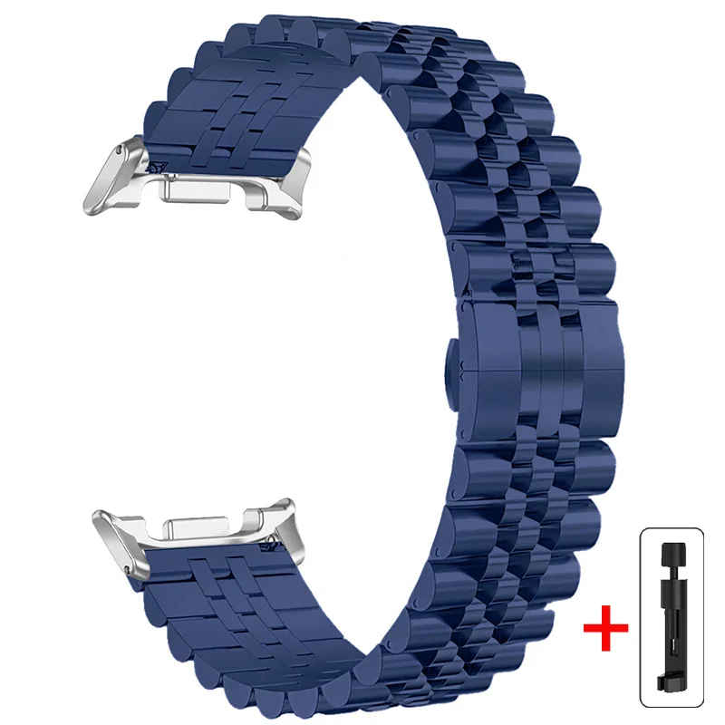 Roestvrijstalen band voor Samsung Galaxy Watch 8 9 40mm 44mm zonder openingen, metalen band voor Watch 8 Classic 46mm, snel te bevestigen horlogeband