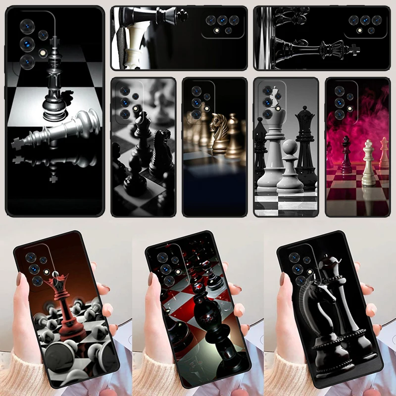 Chess Pieces Coque For Samsung Galaxy A52 A72 A73 A20e A21S A50 A70 A11 A12 A42 A31 A40 A51 A71 A32 A80 A91 Phone Case Cover