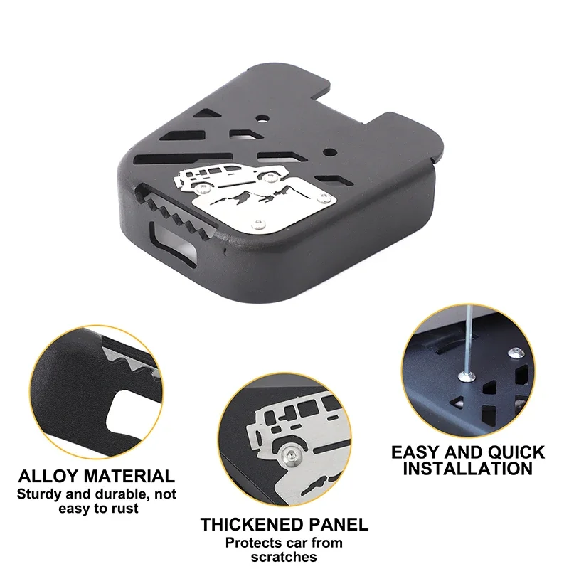 For Land Rover Defender 90/110/130 2020-2025 Carbon Steel Black rear trailer hook and hook top foot pedal Car Accessories