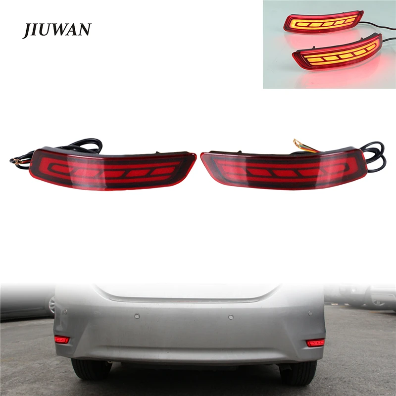 Car Rear Bumper Taillights Dynamic Multifunction LED Flowing Flashing Brake Lamp For Toyota Corolla Altis 2014-2018 Turn Signal