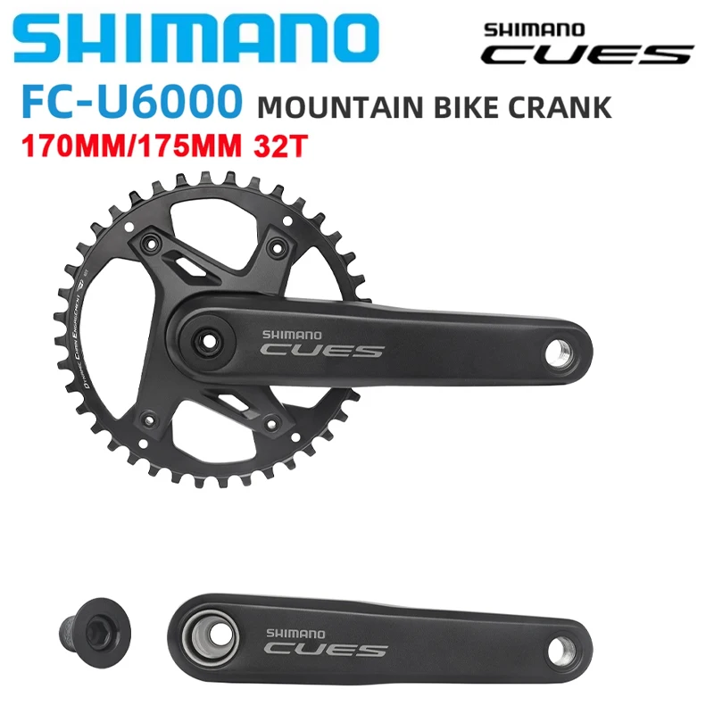 SHIMANO CUES FC-U6000 Bicycle Crankset 9 10 11 Speed 170mm 175mm Crank 32 40 42T Bike Chainwheel fro MTB Mountain Bike