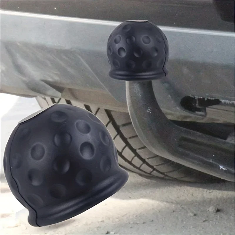 New 2 Colors Universal 50MM Tow Bar Ball Cover Cap Trailer Ball Cover Tow Bar Cap Hitch Trailer Towball Protect Car Accessories