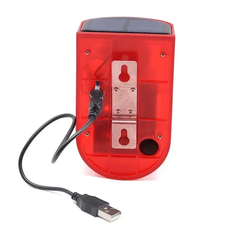 Solar Strobe Light Alarm Motion Sensor Outdoor Sound Alarm Siren 129db Security Alarm Light IP65 Waterproof
