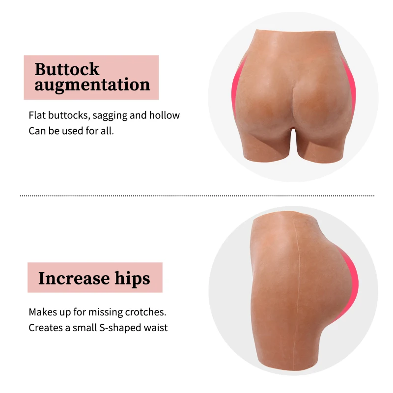 ONEFENG Men\'s Silicone Fake Vagina Pants Sexy ButtocksHip Enhancer Pant 6 Colors Shemale Cosplay Crossdresser Drag Queen
