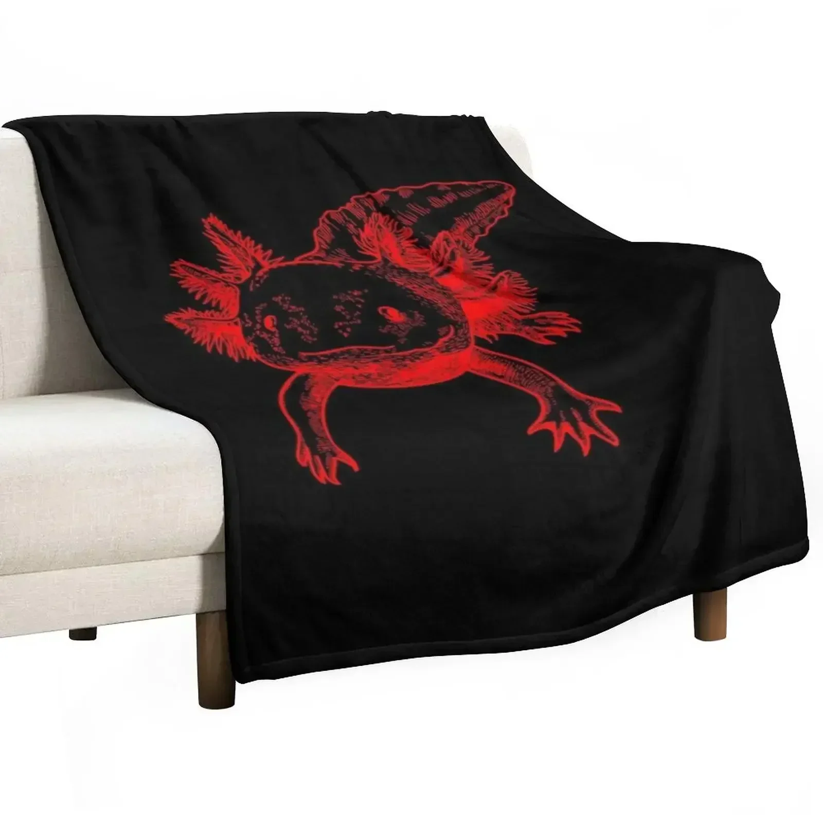 

Axolotl Throw Blanket Cozy Sofa Blanket for TV Watching Napping