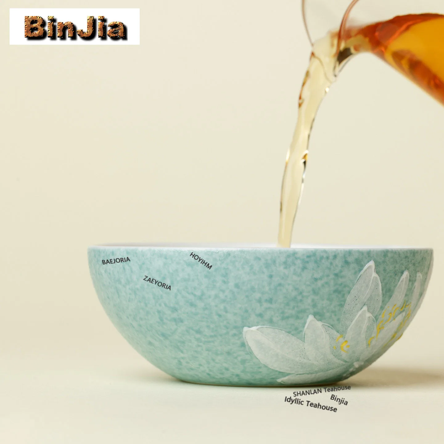 90ml Hand-painted White Lotus Moonlight Teacup Ancient Tea Bowl Tea Cup Set Tea-tasting Fragrance Cup Jianzhan Master Cups Cafes