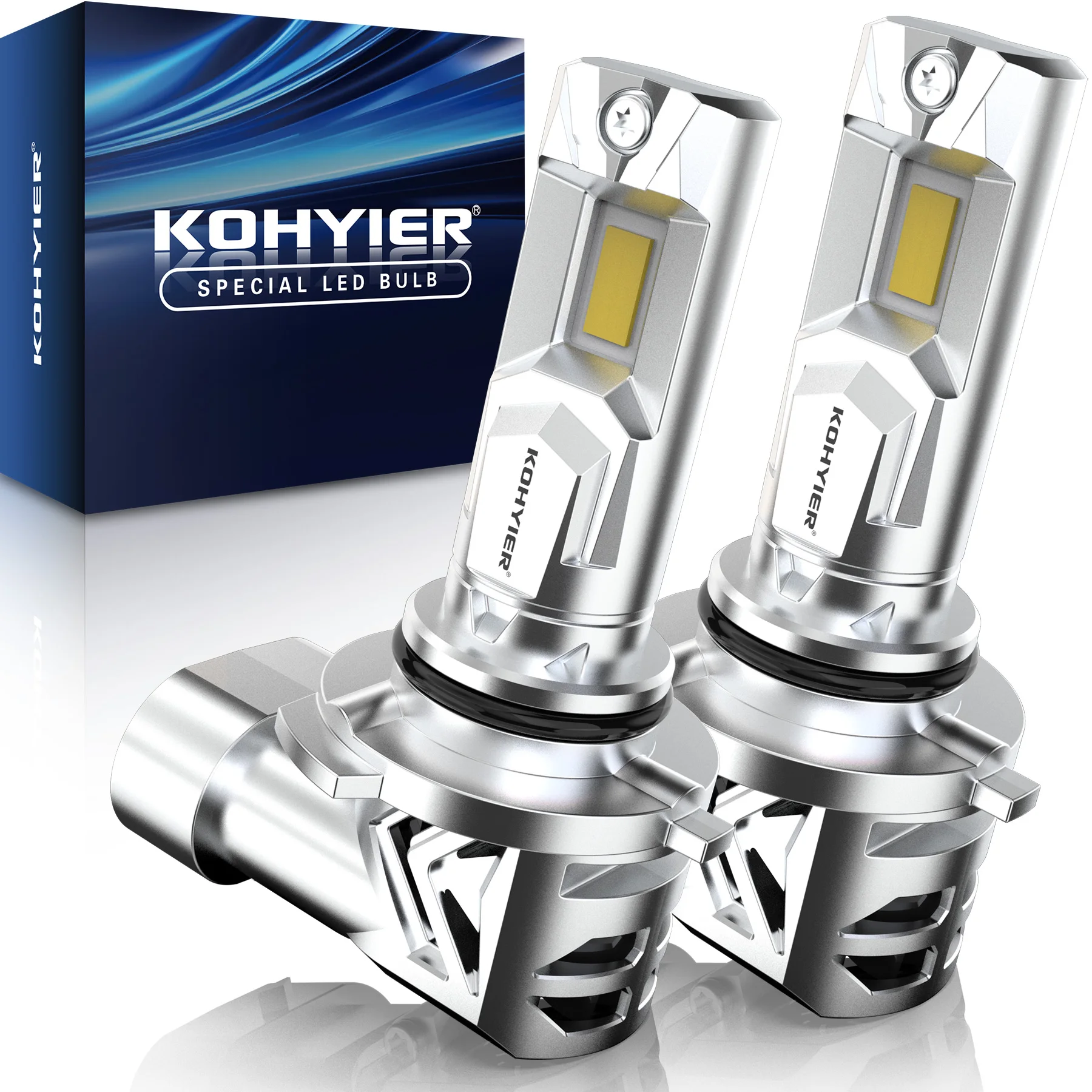 2Pcs 9005 HB3 9006 HB4 LED Car Headlight Fog Lamps Bulb 6500K 100W 20000Lm Wireless with Fan For Hyundai i30 i10 Sonata MK3 5