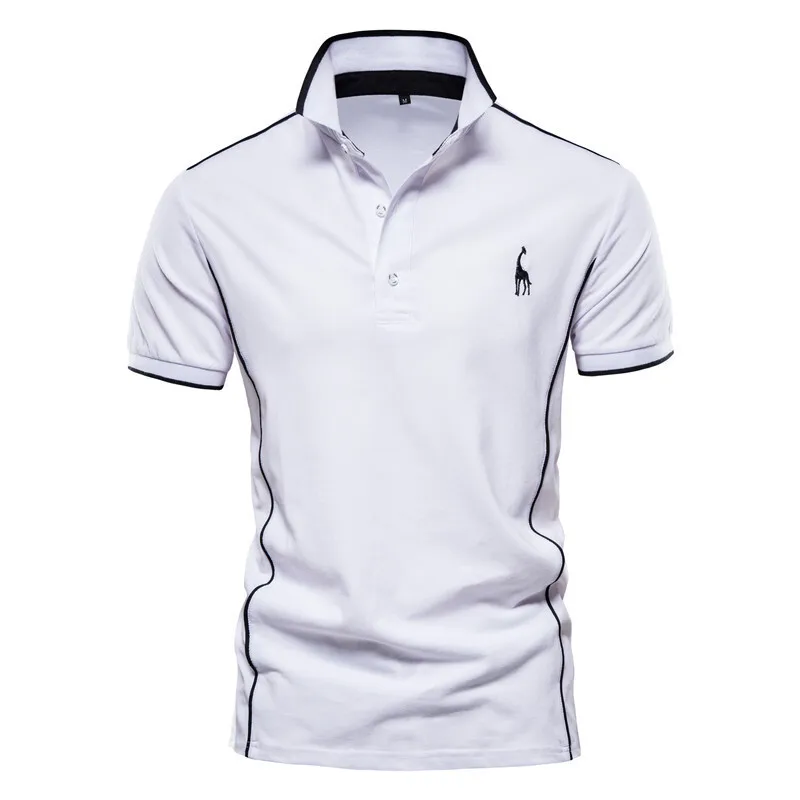 Summer Polo Shirt Men's Trendy Lapel Short Sleeved Business T-Shirt