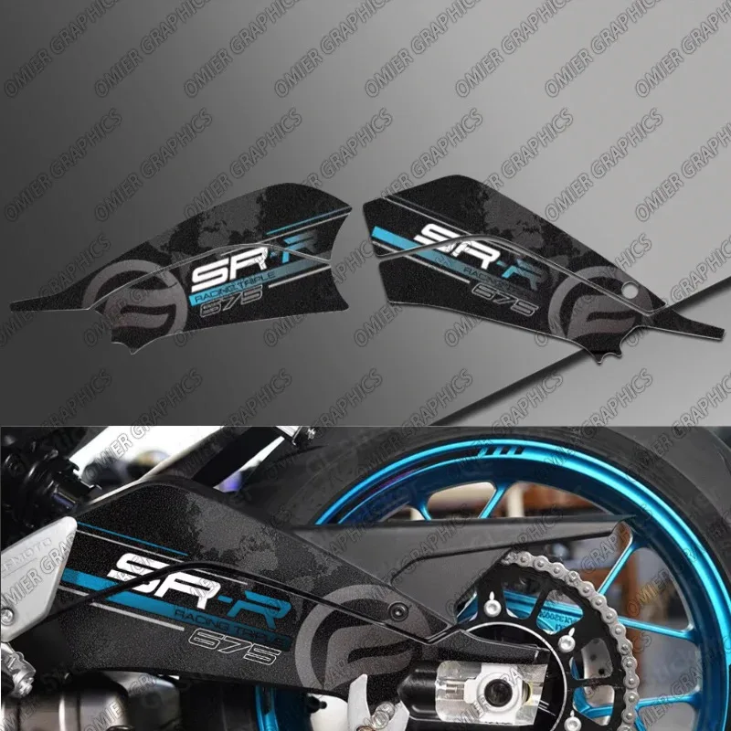 Motorcycle Swing Arm Chain Cover Swing Arm Stickers Rotating Shaft For CFMOTO 675SR-R 675 SR-R