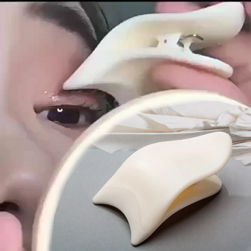 Auxiliar de pestañas postizas, aplicador de pestañas portátil, pinzas, rizador de pestañas, aplicar pinzas, herramienta cosmética de maquillaje de ojos profesional