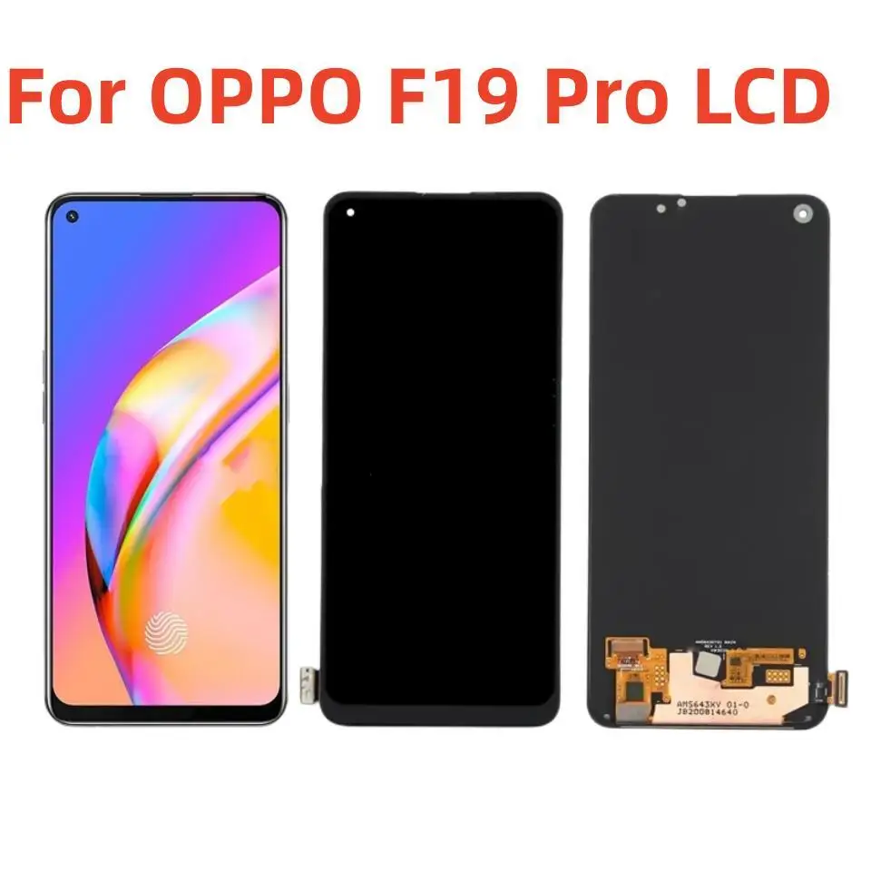 

For OPPO F19 Pro LCD Display Touch Screen Digitizer Assembly Replacement 6.43" CPH2285 F19 Pro Screen Display LCD