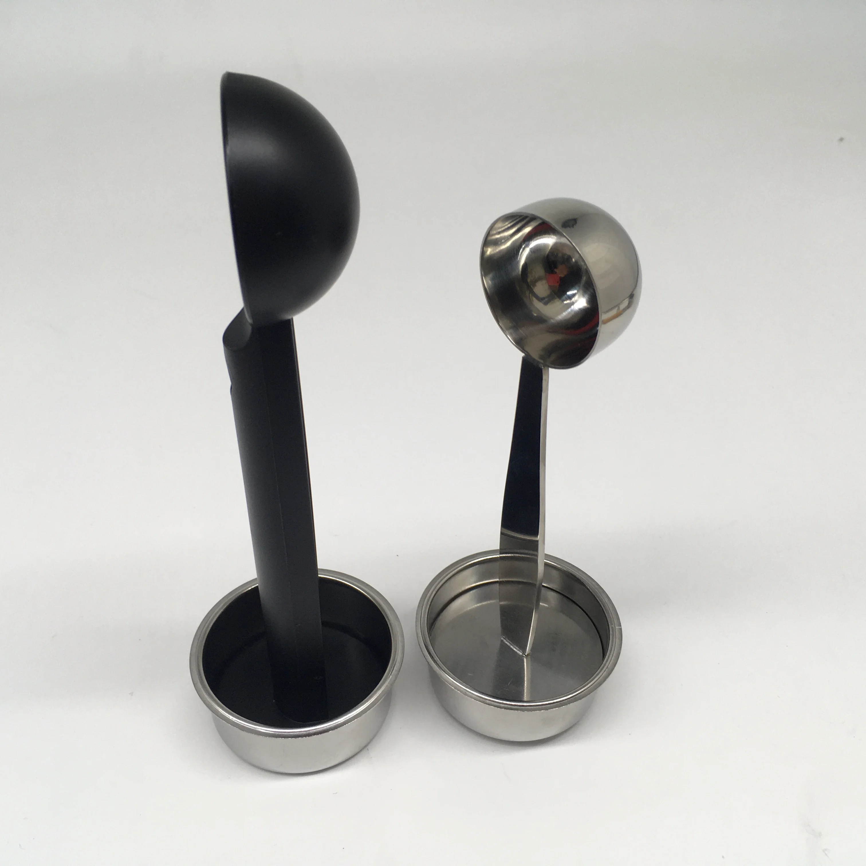 Кофейная ложка с темпером, подставка из нержавеющей стали, инструменты для темпера, 2 в 1, портативный кофейный порошок