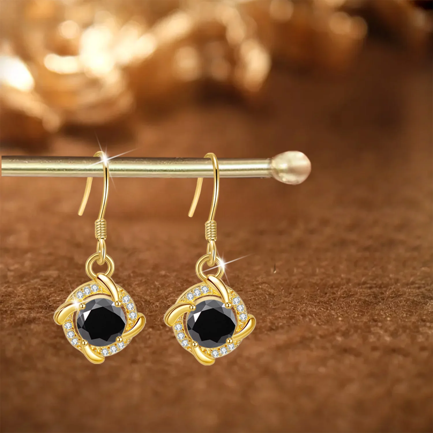 LAMVOICE hypoallergener 2-Karat-Zirkonia-Haken, Designerartikel von hoher Qualität, Valentinstagsgeschenk für hochwertigen Schmuck