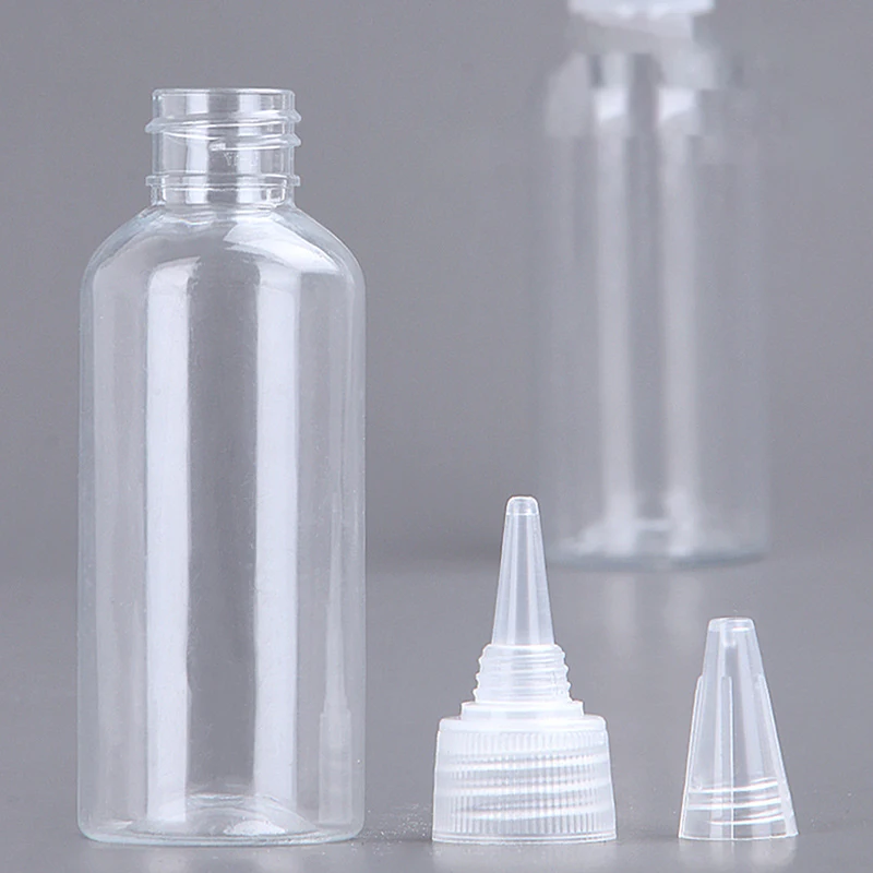 10-200ml Plastic Squeeze Dropper Bottle With Screw Cap Transparent Eyes Liquid Ink Oil Dropper Bottle Paint Pigment Container~