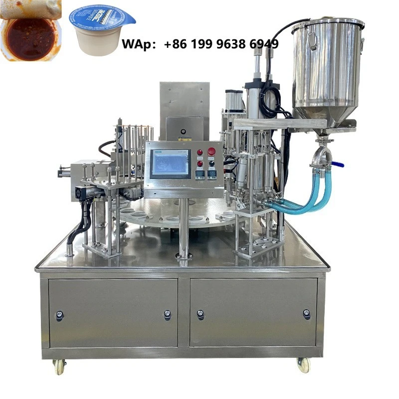 Automatic Yogurt Cup Filling Sealing Machine Packing Machine Aluminium Foil Sealing Machine