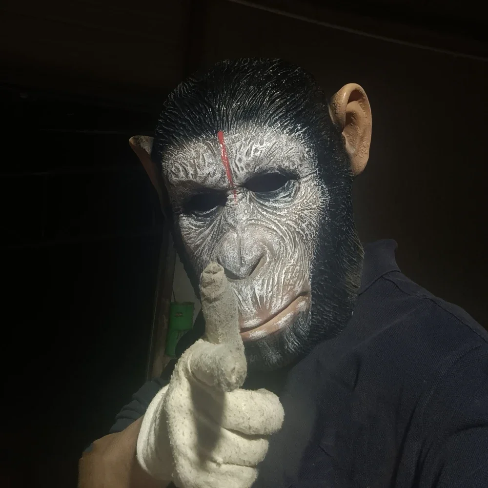 

Animal Chimp Head Latex Mask Full Head Gorilla Caesar Monkey Mask Halloween Costume Cosplay Party for Adults