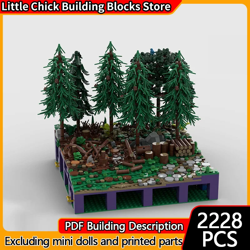 

Средневековый замок, модель MOC, строительные кирпичи, замок, лесозаготовительный лагерь, модульная технология, детские праздничные подарки, сборные игрушки, костюм