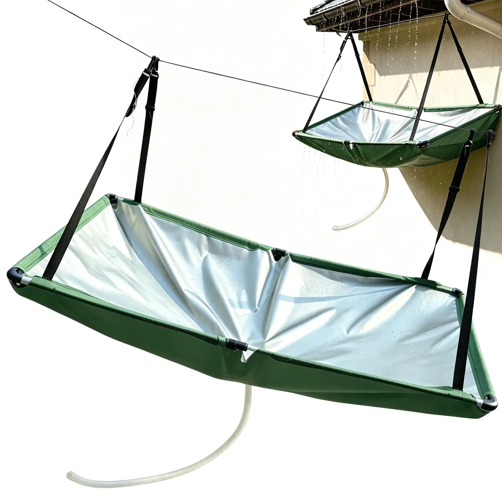 1pc Rain Collector for Garden Water Harvester Cloth with Hose Rain Catcher Filter for Outdoor Garden Camping Rainwater Harvester