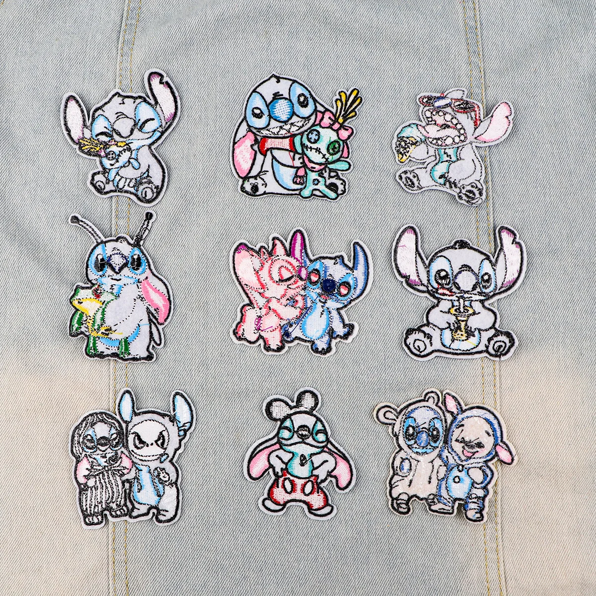 Kawaii Lilo & Stitch Clothing Thermoadhesive Patches for Clothing Embroidery Patch on Clothes DIY T-shirt Sewing Stickers Gift