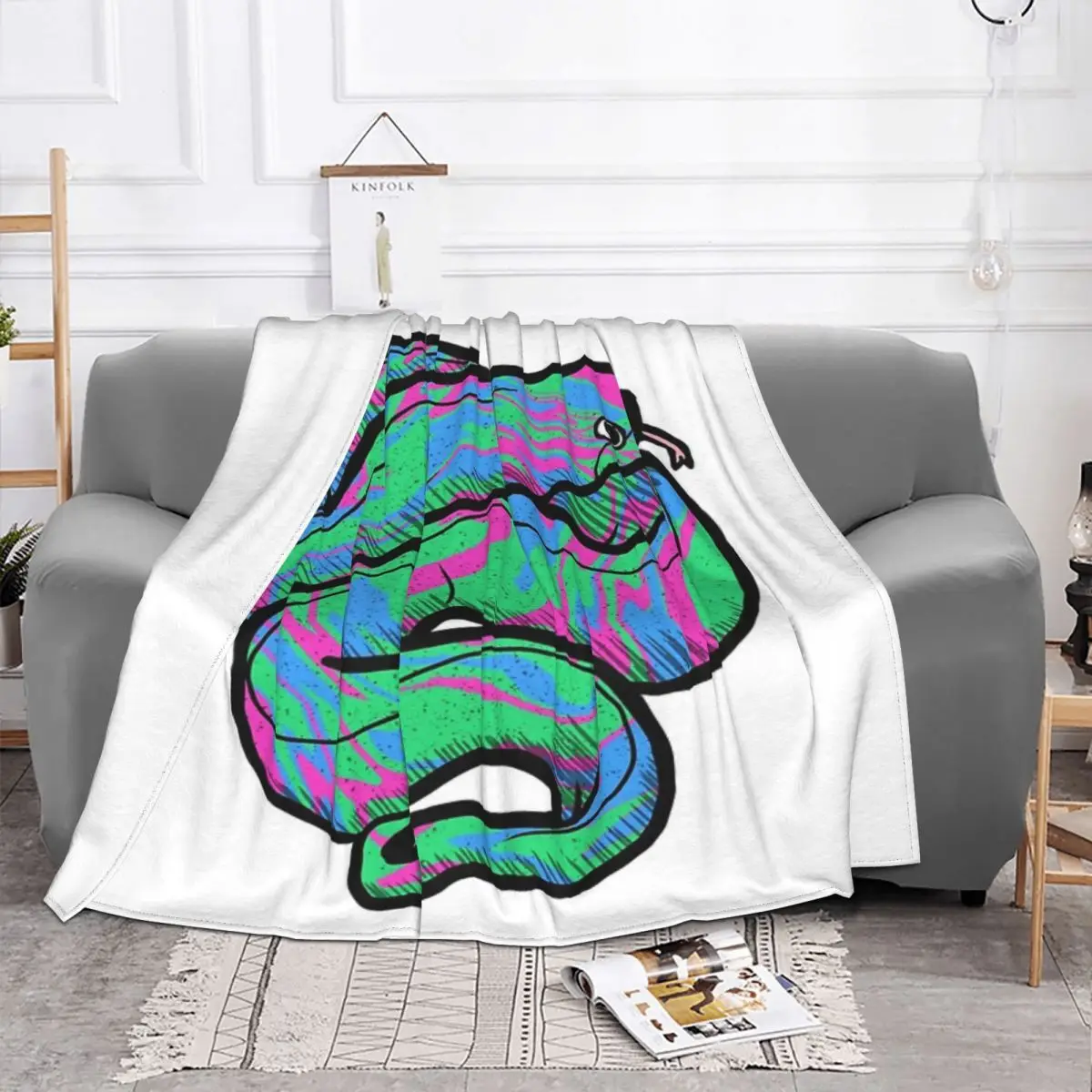 Pride Snake Polysexual Home Blankets Throw Blanket Custom Blanket Personalized Throw Blanket