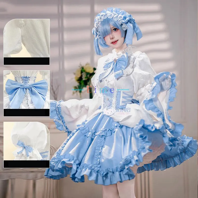 

Re:ZERO Rem Cosplay Costume Women Maid Suit Cute Party Dress Halloween Carnival Uniforms Anime Clothing Custom Made