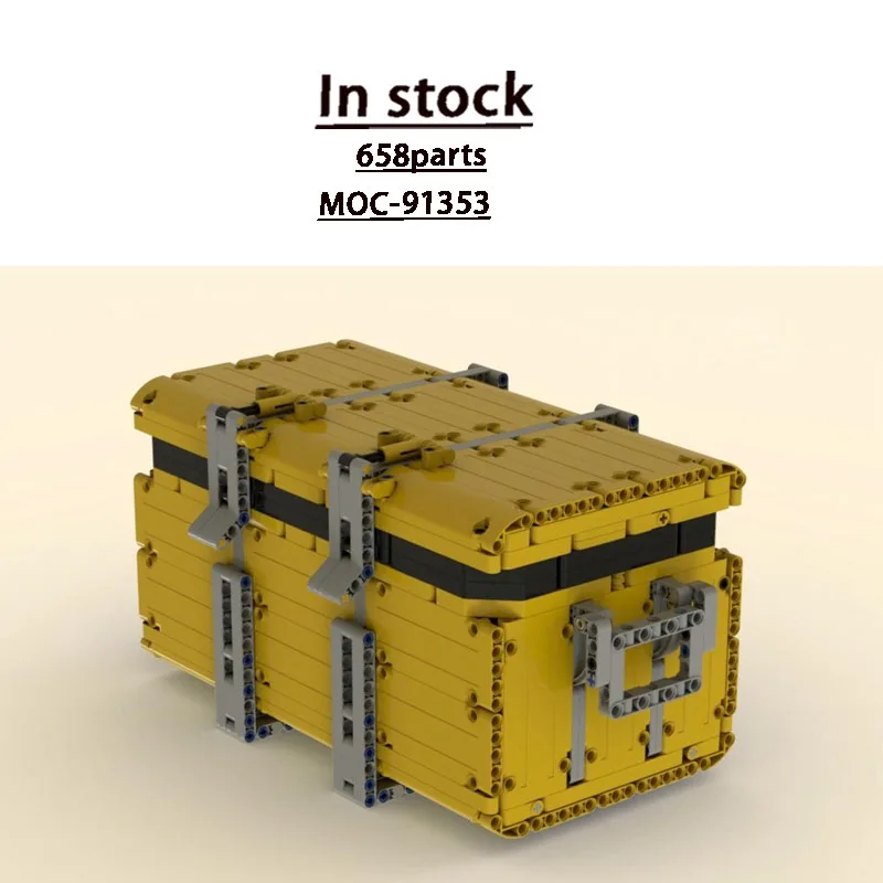 

MOC-91353 New Urban Yellow Small Transport Box Building Block Model 658 Parts Boys Children's Birthday New Year Toy Gift