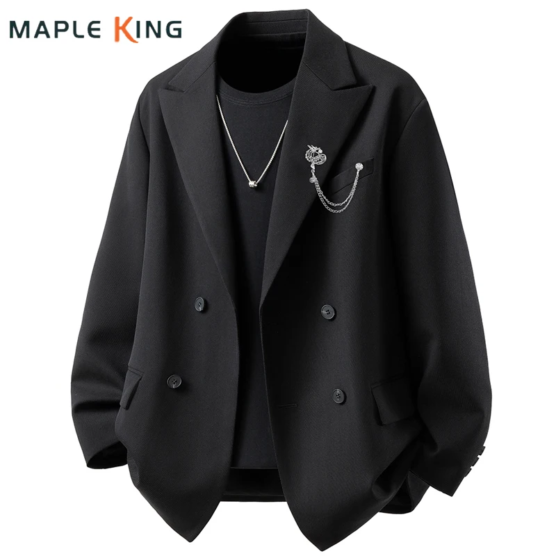 

Menswear Clothing Blazer Japanese Uniform Suits Jackets Coats 2026 Yamamoto Style Man Black Cool Elegant Loose Streetwear 5XL