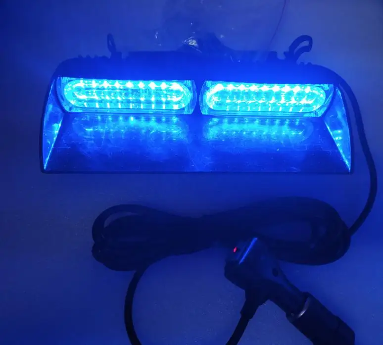 Luminoso 18W Led 16 modalità flash Parabrezza auto Spia stroboscopica, luci di emergenza del cruscotto, luce della polizia