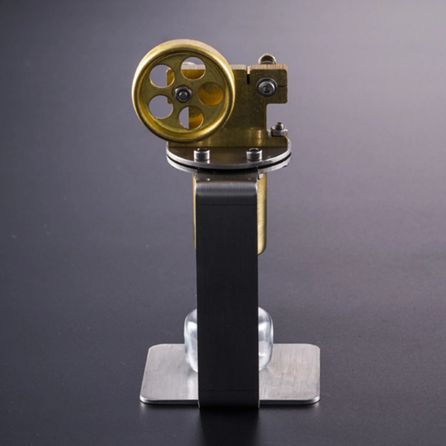 Mini Stirling Engine Model, Full Copper Boiler Vertical Small Steam Engine Model Physical Experiment Toy Gift