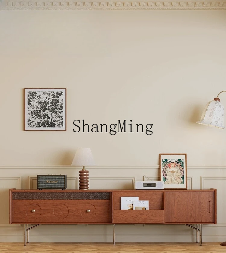 

CL New Mid-Century Style TV Cabinet for Living Room, Home Use, Light Luxury, Internet Celebrity High-Leg TV Cabinet