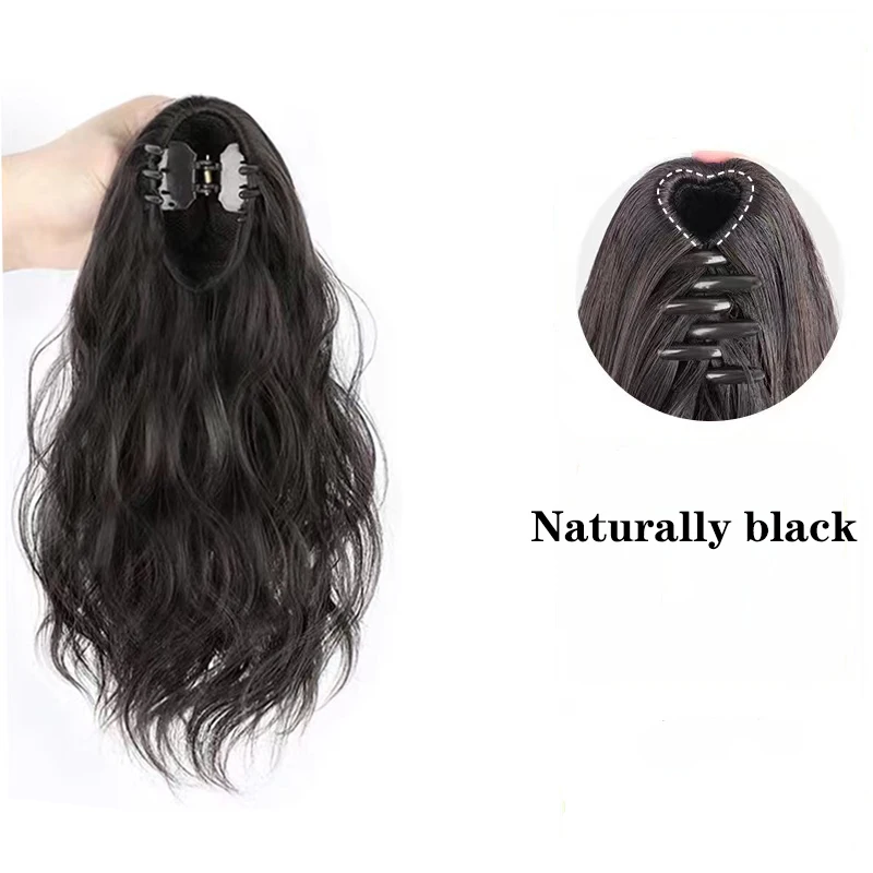 AICKER Synthetic Curly Claw Clip In Ponytail  Short Hairpiece 13\