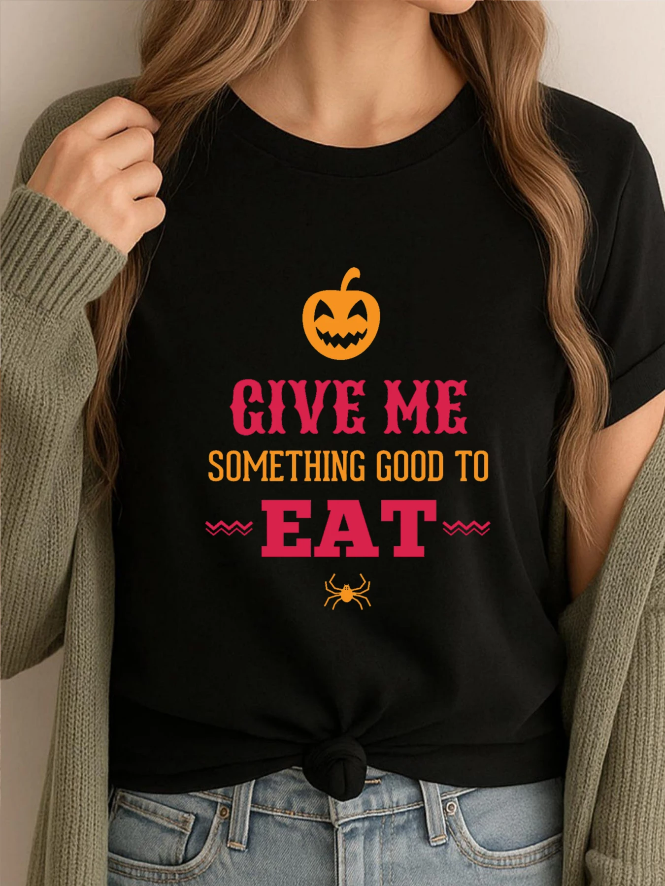 

Give Me Something Good To Eat Men Clothing Graphic Tees Mens Cotton Comfort Printed New Shirts And T-Shirts