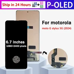 6.7“inch P-OLED G Stylus 2024 Display Screen For Motorola Moto G Stylus 5G (2024) LCD Display Touch Screen Digiziter Assembly