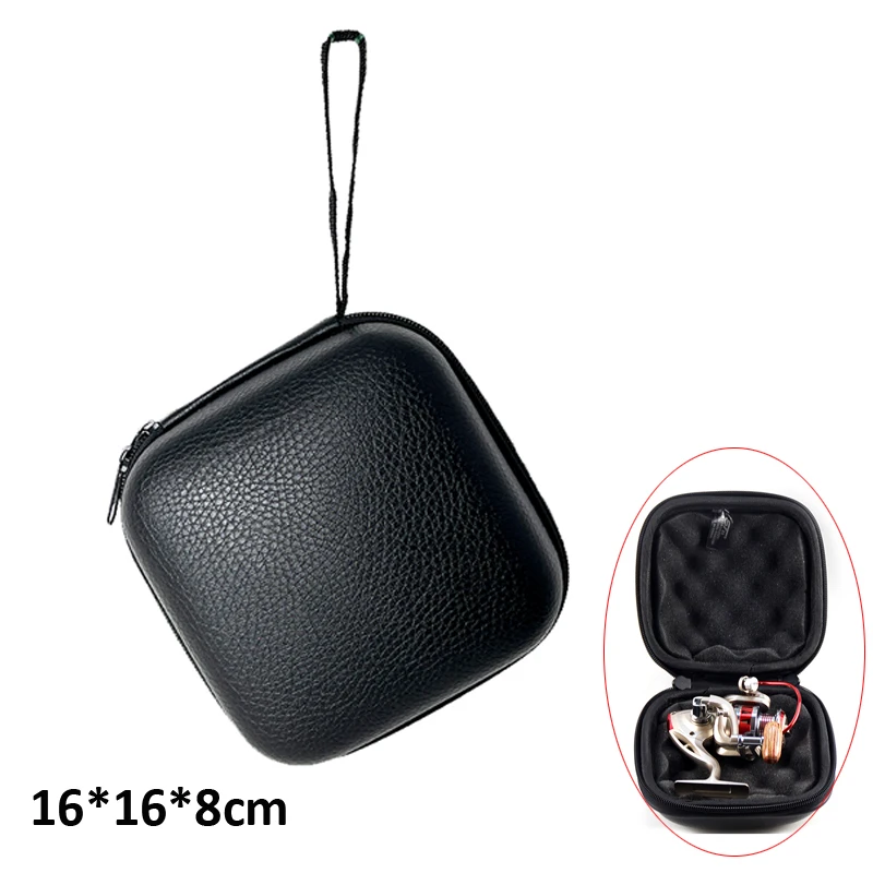 Portable EVA&PU Fishing Reel Bag Protective Case Cover For Drum/Spinning/Raft Reel Fishing Pouch Bag Fishing Accessories