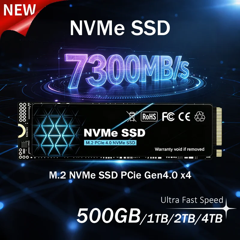 New SSD NVMe M2 500GB 1TB 2TB M2 SSD NVMe PCIe 4.0x4 M.2 2280 Hard Disk Solid State Drive For PS5 Laptop PC