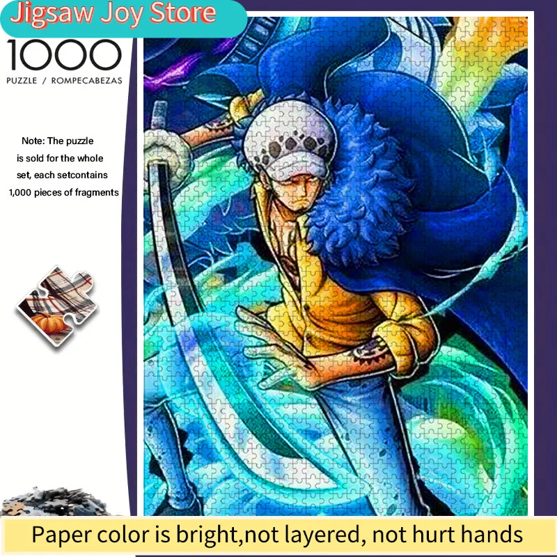 

Коллекционный пазл One Piece с Трафальгаром Роу в пиратском стиле — аниме-манга-книга, идеально подходит для украшения дома, офиса и гостиной