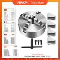 VEVOR Lathe Chuck K12 K72 4 Jaws K11 3 Jaws Manual Self-Centering Independent Reversible for Grinding Milling Drilling Machine