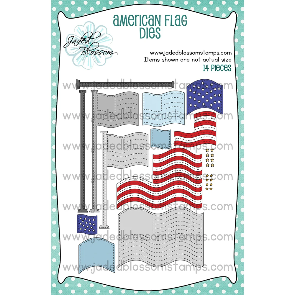

April 2026 New Jaded Blossom BUILD A BOOTH DIE: PATRIOTIC ADD ONS Metal Cutting Dies and Stamps for DIY Handmade Scrapbook Card