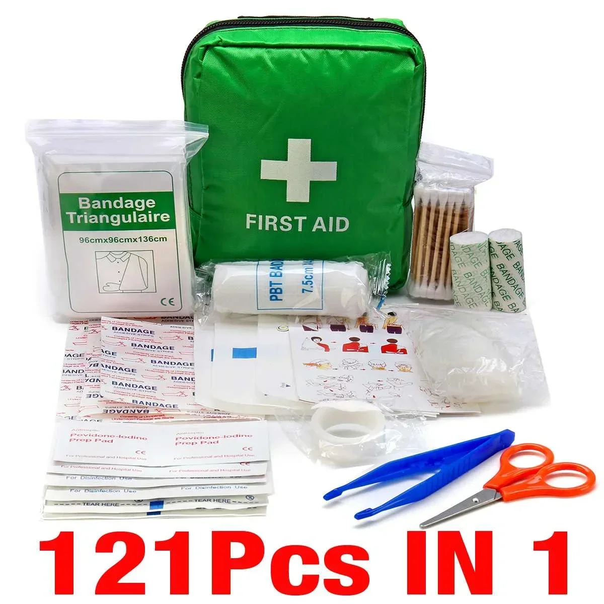 Portátil Emergency Survival First Aid Kit, saco médico, bolsa, médica, acampamento ao ar livre, caminhadas, 16-300pcs