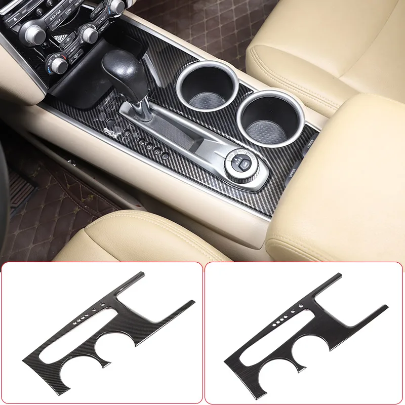 ABS Carbonfaser für Nissan Pathfinder 2013-2018 Auto Mittelkonsole Schalthebelblende Dekorative Abdeckung Aufkleber Autozubehör
